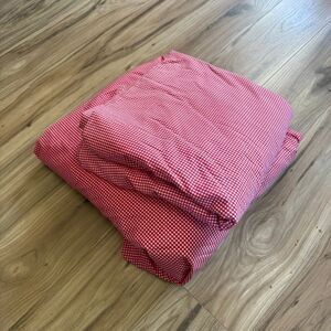 Vintage Lauren Ralph Lauren Red White Gingham Check Fitted Sheet Size King